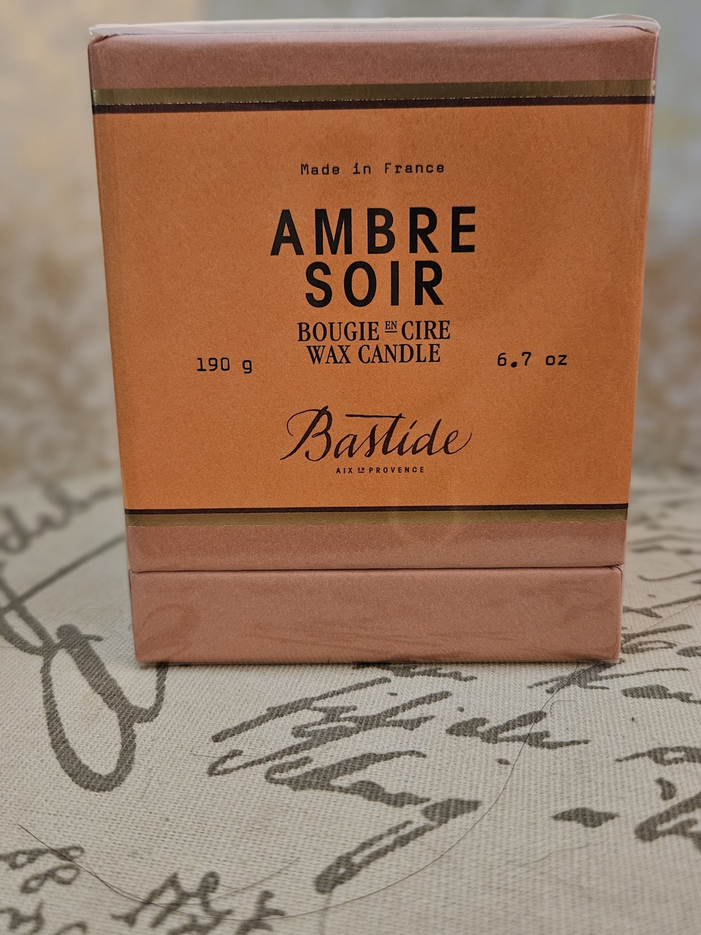 Ambre Soir (Amber Evening) Scented Wax Candle - Amber (Orange)